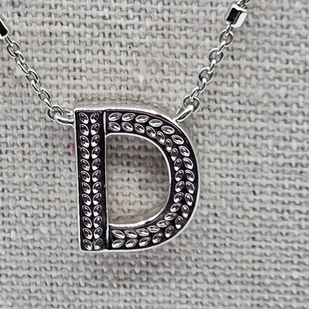 KENDRA SCOTT Initial D Rhodium Over Brass Necklace